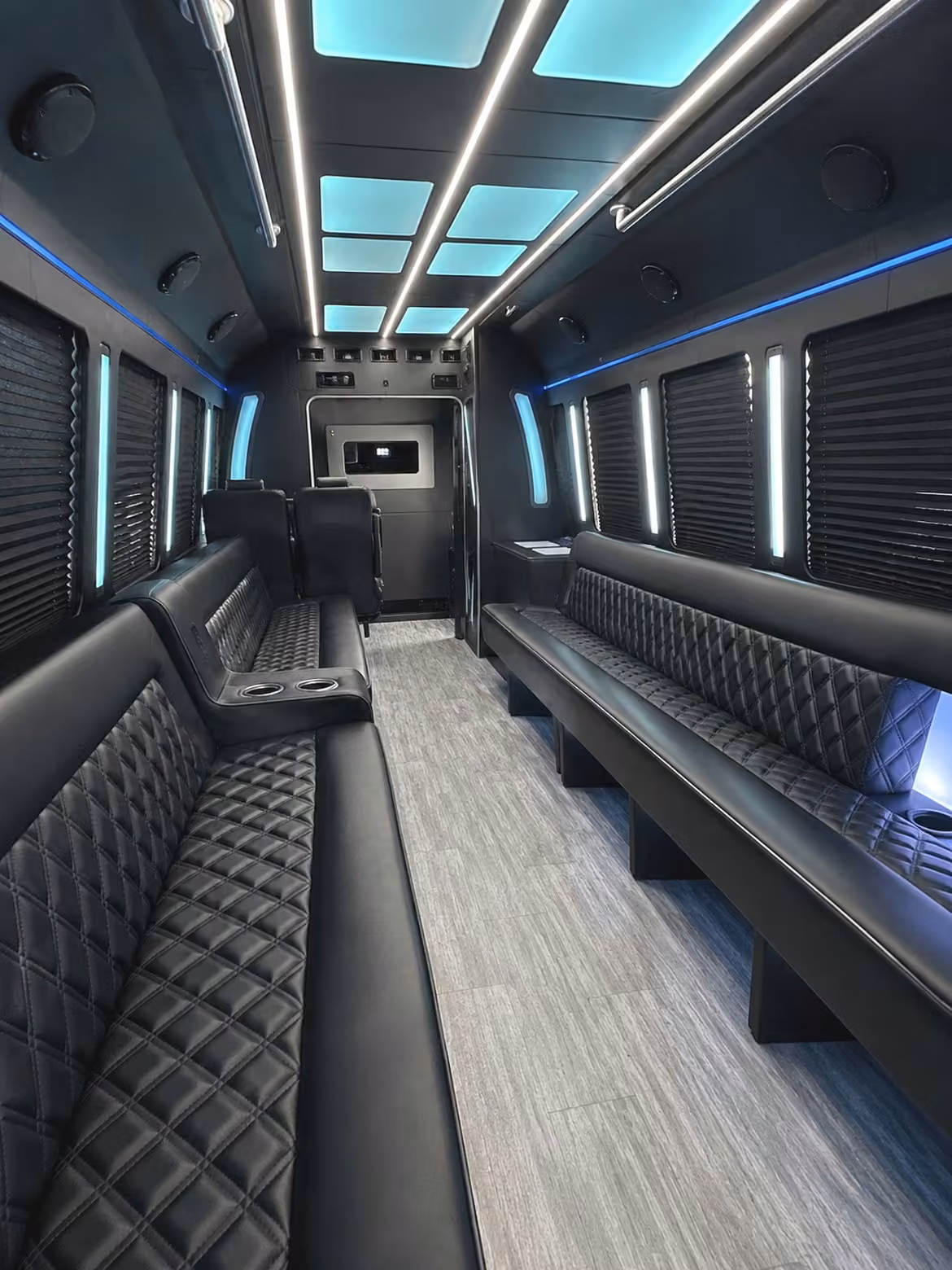 25 passenger party bus inside