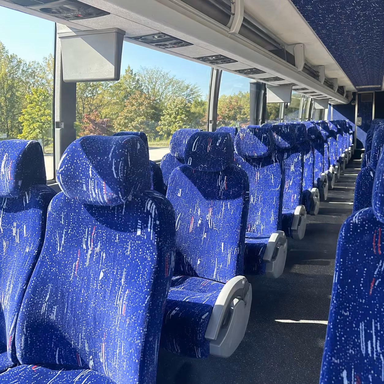 40 56 passenger charter bus interior